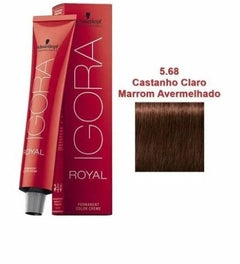 TINTA IGORA ROYAL 5.68 CASTANHO CLARO MARROM AVERMELHADO